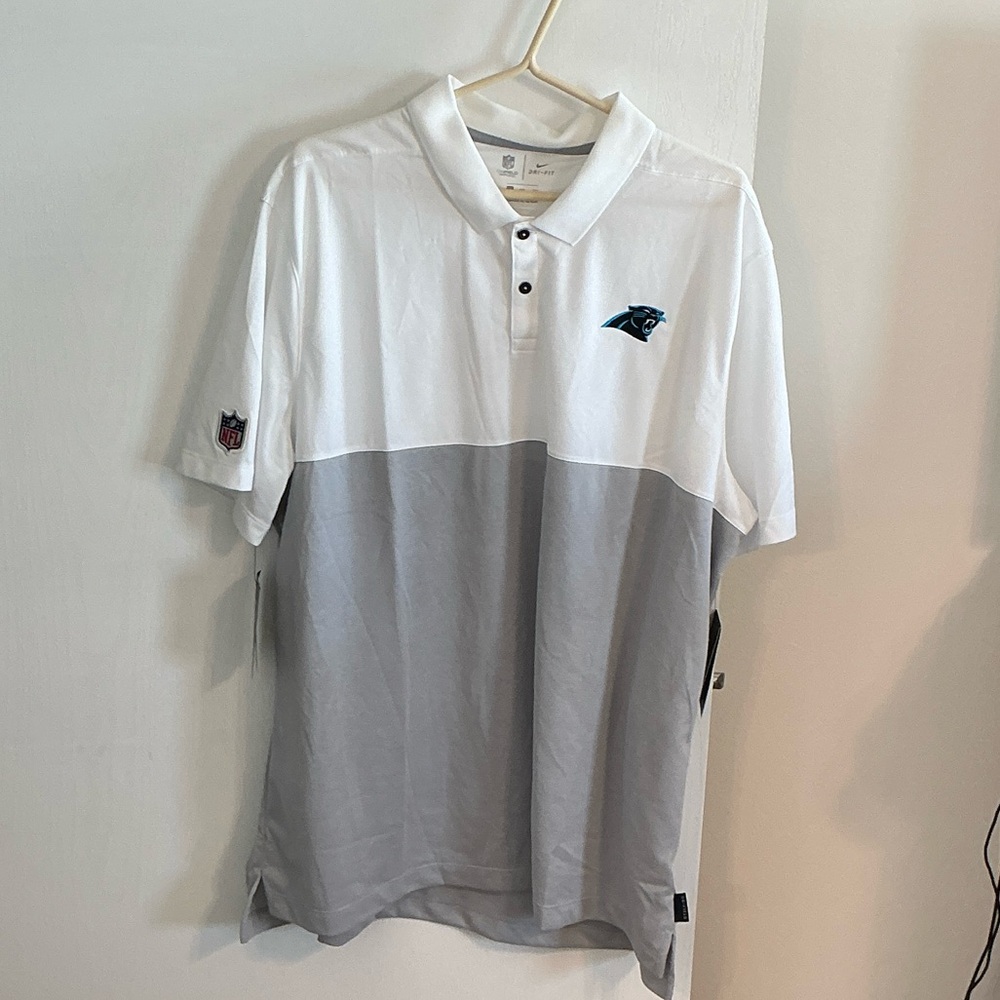 Nike DRI-Fit Men’s XXLT Carolina Panthers Polo Golf Shirt NEW